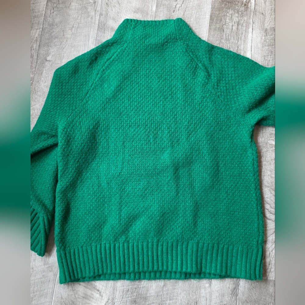 Ann Taylor Emerald Button-Detail Turtleneck Sweater - Picture 5 of 5